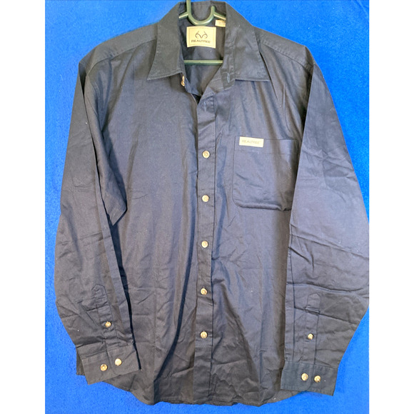 Realtree Other - Realtree Men's Large Blue Button Down Shirt Long Sleeve Outdoor Workwear NWOT